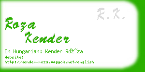 roza kender business card